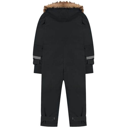 Girls Boys' 1-Piece Heavyweight Snowmobile Winter Snowsuit With Removable Hood Windproof Jumpsuit Mud Suit3