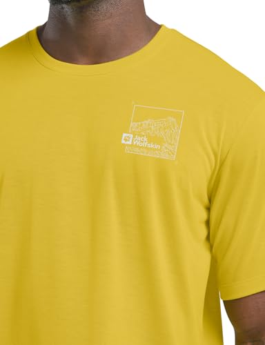 Jack Wolfskin Herren Vonnan Graphic M T-Shirt, Peak Trail Chartreuse, 3XL EU – Ansicht 3