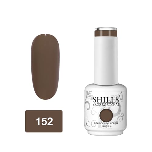 Image of SHILLS PROFESSIONAL UV /LED Soak Off Gel Polish (Gel Nail Polish) Nail Art Nail Polish Color Shade 152, Glossy Finish, 15ml