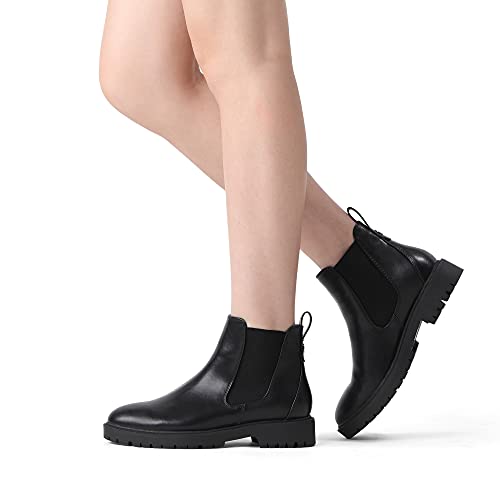 dream pairs women39s low heel chelsea ankle boots fashion slip on elastic fall booties shoes
