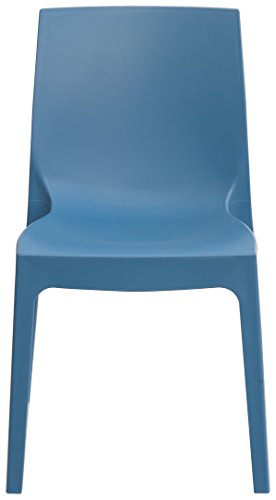certificata uso collettività Sedia Rome blu avio resistente per interni e esterni (conf. 6 pz)
