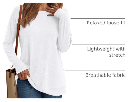 Image of AUTOMET Womens Long Sleeve Crewneck Shirts Fall Tops