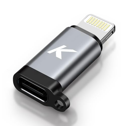 Image of Kinsound USB Type C Female to Lighting Adapter Converter with 30W PD Fast Charging, Data Transfer & Audio Connector for iPhone 13 12 11 Airpods iOS Device