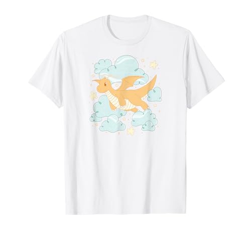 Celestial Pastel Dragonite Clouds White T-Shirt