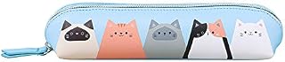 Paperchase Slim Oval Cats Pencil case ,Stationery Supplies, Back to School Stationery, Office Organisation