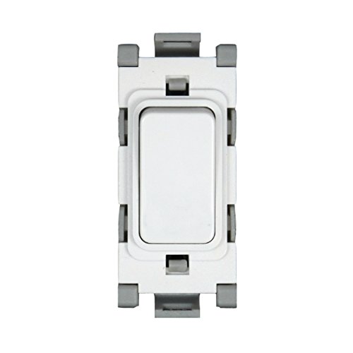 Deta G3514 Gridswitch 20 Amp Double Pole Unmarked (White)