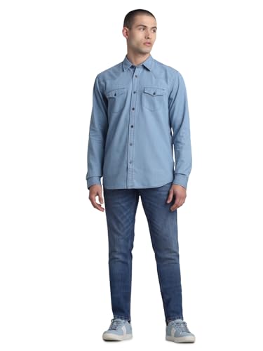 Image of Jack & Jones Men's Cotton Solid Regular Fit Shirt