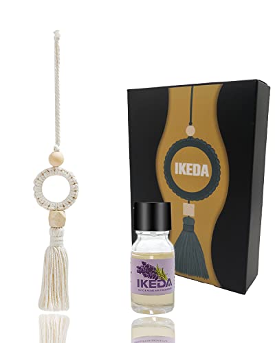 Image of Car Air Freshener Tassel Diffuser | Cute Felt Automotive Charm Deodorizer | Nature Scent Auto Essential Oil Hanging | Car Interior Decor | Home Pendant for Women (Lavender, 1pcs)