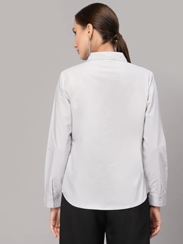 Image of Style Quotient Women Solid Polycotton Regular Formal Shirt