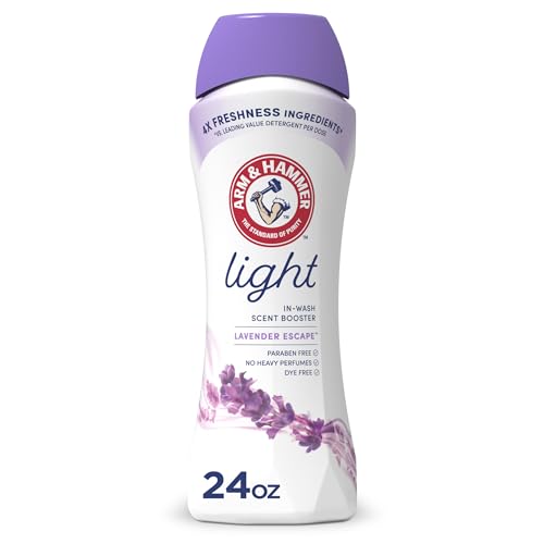 ARM & HAMMER Light In-Wash Scent Booster, Laundry Scent Booster Lavender Escape scent, 24 Oz