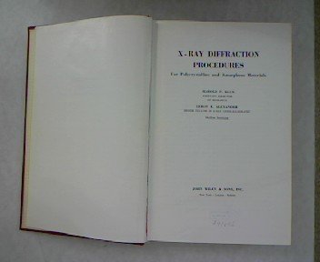 X-Ray Diffraction Procedures for Polycrystallin... 0471493686 Book Cover