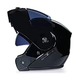 Yujeet Integralhelm Motorradhelm Männer & Frauen Mopedhelm Flip Helm (Style#9, L)