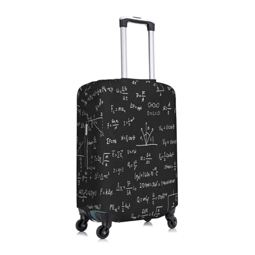 Scientific Math Chalkboard Black Luggage Cover for Suitcase, Suitcase Cover Protector Fit 18-21 Inch Luggage Travel Accessories, S3