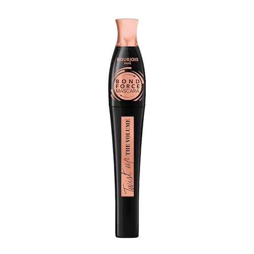 Bourjois Twist Up The Volume Bond Force, Noir, Mascara, Apporte instantanément volume et longueur, Cils plus épais et plus forts, Brosse 2-en-1 transformable, 8 ml