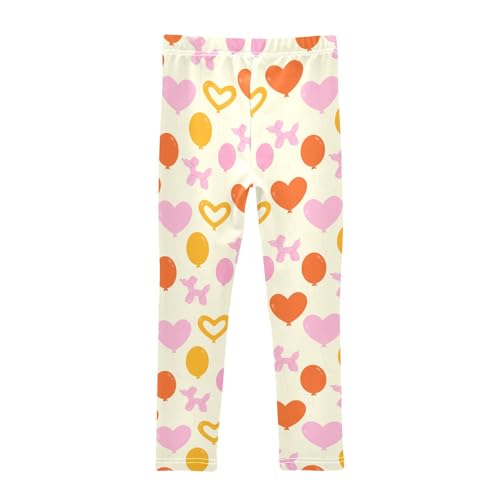 Cute Balloon Light Girls Leggings,Workout Leggings for Girls Toddler Athletic Leggings Size for 3-10T2