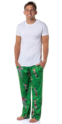 Mad Engine Stranger Things Men's Sketch Characters And Light Strings Adult Lounge Pajama Pants2