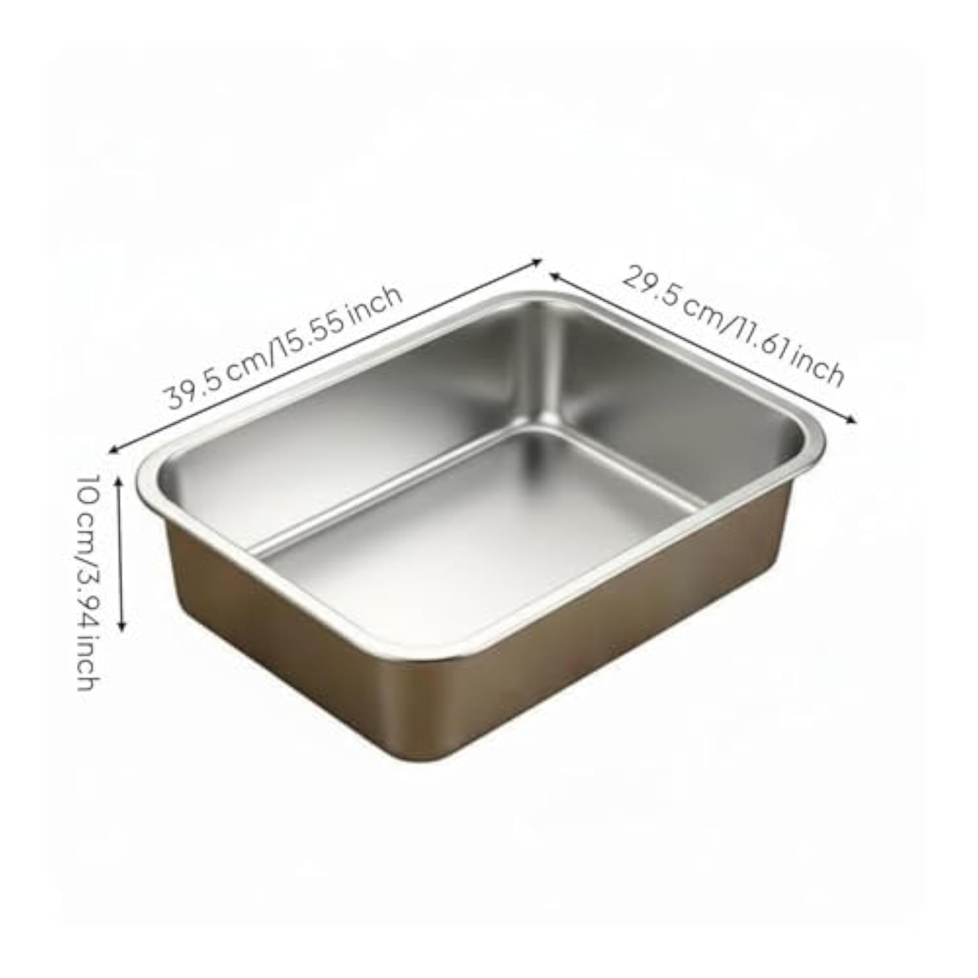 Rectangular Metal Container with Lid, Catering Tray