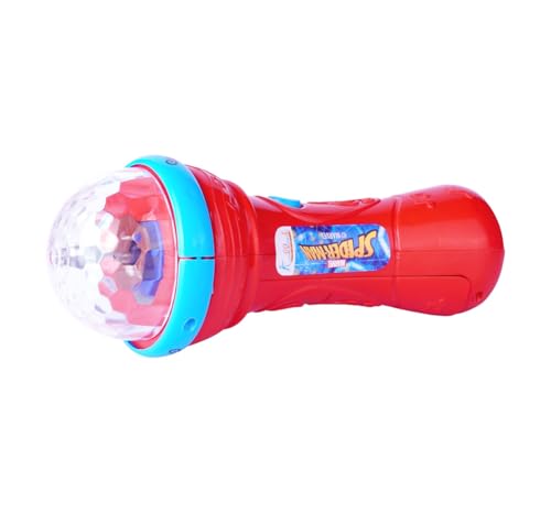 Image of Spiderman Musical Karaoke Microphone for Kids with Rotating Disco Lights & Projector - Educational Musical Toy for Boys & Girls 3+ Years, Sound Effects, Battery Operated