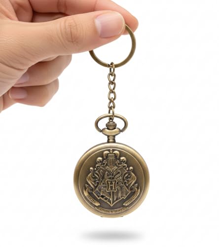 Image of Pocket Watch Metal Keychain Retro Vintage for Gifting With Key Ring Anti-Rust