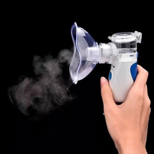 Inalador Nebulizador Portátil Recarregável Branco | Compacto e Silencioso 110v/220v - Uso Adulto e I