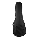 Milisten Ukulele-Tasche Ab 60 cm Verdickbar, Haltbar, Fallschutz, Tragbar, Gitarren-Umhangetasche, Weihnachten-Geburtstagsgeschenk, Schwarz (23 Zoll)