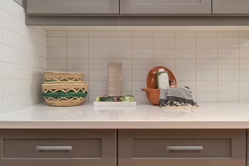Image of Ravinte 35 Pack 6 Inch Square Cabinet Pulls Brushed Nickel Stainless Steel Kitchen Drawer Pulls Cabinet Handles 6 inchLength,3.75 inch Hole Center