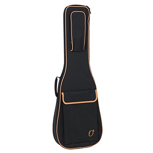 Ortola 6907-037 - Funda guitarra baja. mochila sin logo, color negro y naranja