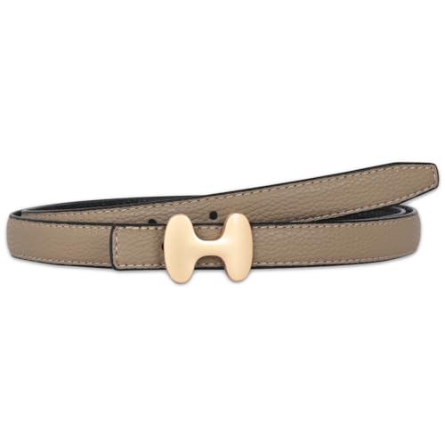 Image of Aurolran Women's Leather Belt with Buckle - Ideal for Dresses, Jeans, and Coats