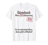 Gästeliste Frau Mann Gästebuch 24. Geburtstag