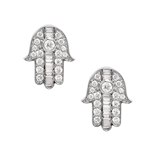 Diamond Accent Hamsa Studs