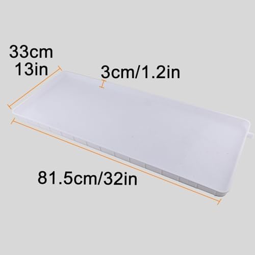 Universal Air Conditioner Drain Pan, Plastic Condensate Drip Tray with Drain Hole & 10ft Hose, Indoor/Outdoor Split AC Accessories (36"x17.7"x1.3")