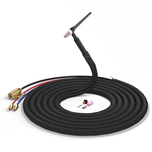 Yeswelder Tig - Antorcha de soldadura WP-20F (cabeza flexible, cable de 25 pies, 250 amperios)