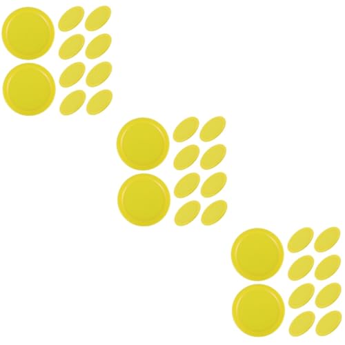 Mikikit 3sets Hockey for Boys and Girls Ice Hockey Set Replacement Round Game Table Accessories Desktop Ice Stable 10pcs*3