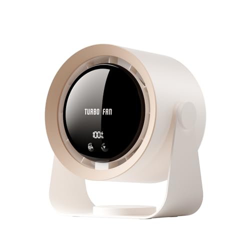 YUBEIER Cross-border new cycle fan home usb charging quiet desktop turbine small fan Wall mounted desktop small electric fan. (white)