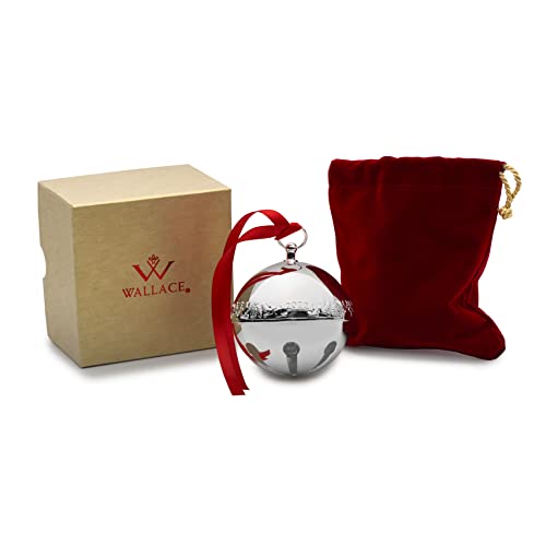 Wallace2022silverplatedsleighbellornament52ndeditionforchristmas  Urban Country Home Decor Wallace 2022 silver plated sleigh bell ornament 52nd edition for christmas  urban country home decor