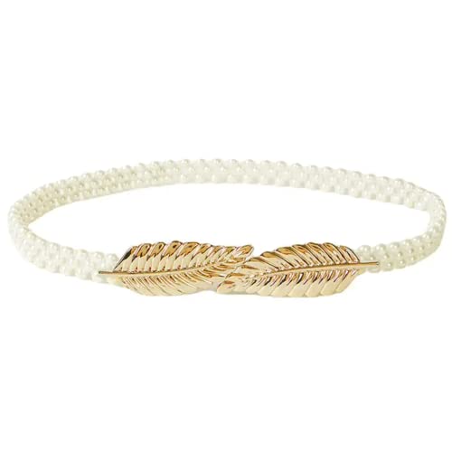 Image of REDHORNS Rhinestone Elastic Waist Belt for Women Dresses Beaded Design Stretchy Slim Waistband, Belly Chain Kamarband for Ladies Saree - Free Size