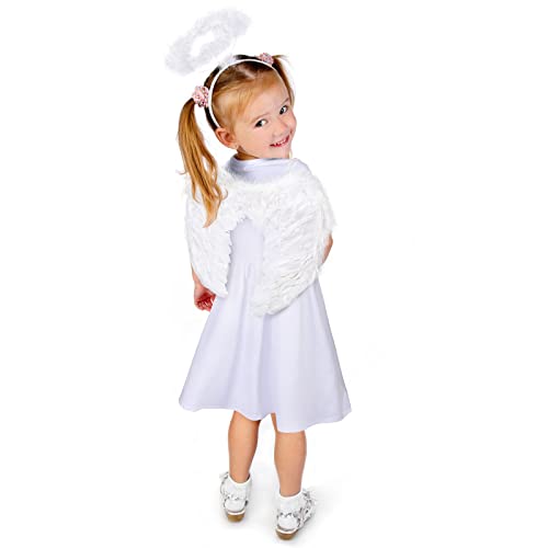 Disfraz de Ángel para Niñas 3 Piezas Haysandy miniatura 5