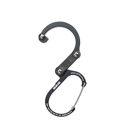 Image of GEAR AID HEROCLIP (Mini) Carabiner Gear Clip and Hook, for Hanging Bags, Purses, Lanterns, Strollers, Tools, Helmets, Water Bottles, and More