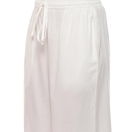 Image of BIBA Women Rayon Regular Solid Pants