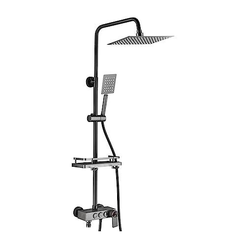 Ensemble de douche à température constante avec pommeau pressurisé et écran LED intégré - 7