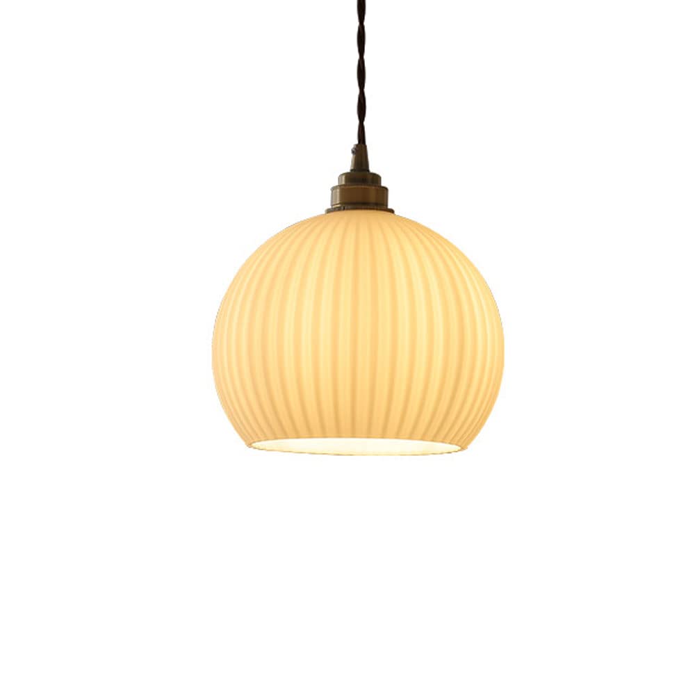 Lámpara Colgante de Techo de Cristal Transparente/Mate con Forma de semicírculo, portalámparas de latón Inoxidable E27, Cable Ajustable, lámpara de Techo, lámpara de araña de un Solo Cabezal para
