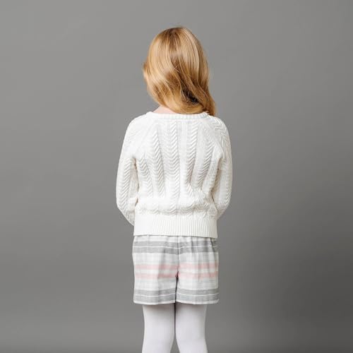 Image of Hope & Henry Girls Cable Front Pullover Sweater