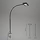 BRILONER Leuchten - LED Klemmleuchte, Tageslicht Klemmlampe, Schreibtischlampe inkl. Kabelschalter, dreh- und schwenkbar, Bürolampe 7,5 Watt, 800 Lumen, Schwarz, 805x230x40mm (LxBxH), 2604-015