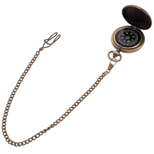 Brújula de bolsillo retro para camping y senderismo