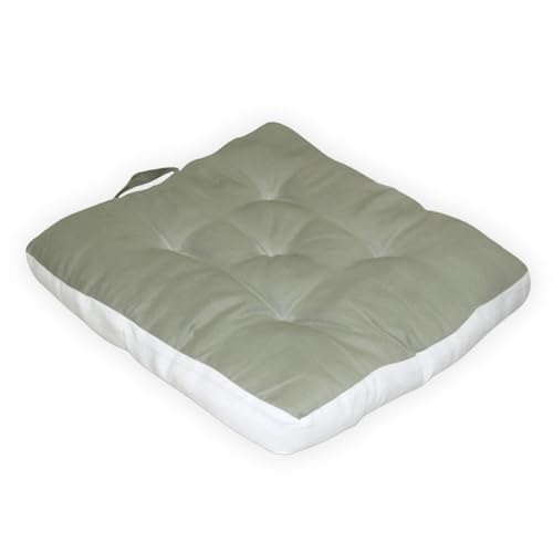 Image of Pet Bed| Dog for Bed, 100% Cotton Comfortable Durable Both Sides usable Square Shape with Handle and Dry Clean Pet Bed | Cat Bed | Puppy Bed |Small Dog Bed for Cats Puppies -Size- (45 x 45cm) (Green)