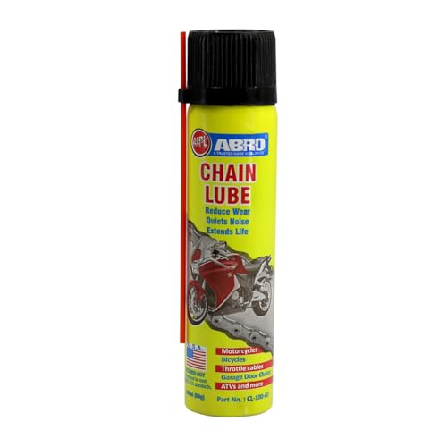 ABR0 High-Performance Chain Lube Spray | Reduces Wear, Quiets Noise & Extends Chain Life | For Motorcycle & Bicycle Chains, Throttle Cables & Garage...