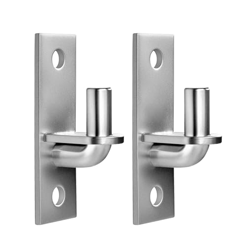 Wall Mount Gate Hinges, 2 Pack Farm & Chain Link Gate Hinges with 5/8" Hinge Pin, Heavy Duty Wall Plate Hinges for Fence Posts(Screws Not Included) by Homydom - Used condition - US$14.63