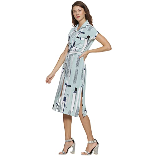 Image of PINACOLADA Women Abstract Print A-line Dress with Patch Pocket