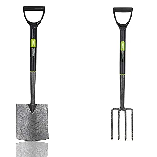 HMIR Spade and Fork Set for Gardening Garden Spade and Fork Set Garden Fork and Spade Set Fork and Spade set Garden Tools For gardening (102.5Lx 21.5W x 14.5H)