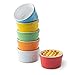 VINILITE Juego de 6 Moldes para Soufflé Cuencos de Cerámica para el Horno Cuencos para Postres Tazón de Creme Brulee Ramekin Porcelana 250 ml